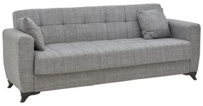 Καναπές-κρεβάτι με αποθηκευτικό χώρο τριθέσιος Modesto γκρι ύφασμα 215x85x80εκ Υλικό: FABRIC - PLASTIC LEGS - METAL FRAME 328-000027