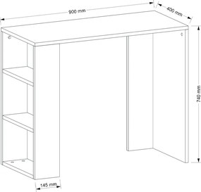 Γραφείο εργασίας Netenia Megapap χρώμα λευκό 90x40x74εκ.