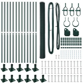 vidaXL Στύλος Περιφράξεων Πράσινο 25 x 1,4 μ (πλέγμα 13 mm)