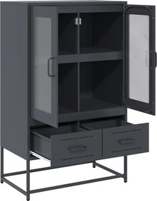 vidaXL Ντουλάπι Ανθρακί 68x39x111,5 εκ. από Χάλυβα