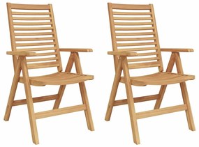 vidaXL Καρέκλες Κήπου Καφέ 52 x 64.5 x 108 εκ. Μασίφ ξύλο ακακίας