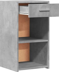 vidaXL Κομοδίνα 2 τεμ. Γκρι Σκυροδέμ. 35x34x65 από Επεξεργ. Ξύλο