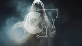 Intra Συλλεκτικό Ξύλινο Παζλ Plywood  4mm - Ghostly Figure με λευκές ρόμπες Σε Ξύλινο Κουτί - Διαστάσεις Puzzle: 10x10 cm – 25 κομμάτια