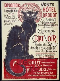 Steinlen, Theophile Alexandre - Εκτύπωση έργου τέχνης Chat Noir (Black Cat), (30 x 40 cm)