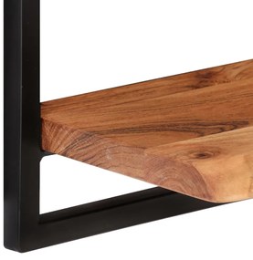 vidaXL Ράφια Τοίχου 2 Τεμ. 40x24x35 εκ. Μασίφ Ξύλο Ακακίας &amp; Ατσάλι