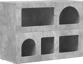 vidaXL Πλαϊνό γραφείο Σκυρόδεμα Γκρι 80.5 x 35 x 59 εκ.