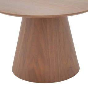 Τραπέζι σαλονιού Kayano pakoworld καρυδί mdf Φ60x40εκ