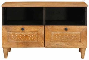 vidaXL Ντουλάπι TV Ανοιχτό καφέ 70 x 33 x 46 εκ Μασίφ ξύλο μάνγκο