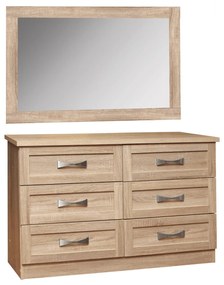 Toilet Drawer with mirror Sonama  120x40x76 cm.