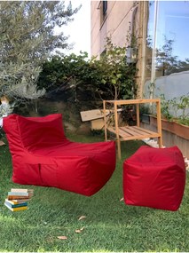 Stewehome Πουφ αχλάδι και υποπόδιο 35x75x70 cm