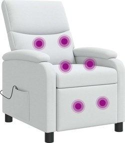 vidaXL Κάθισμα μασάζ Λευκό Ύφασμα