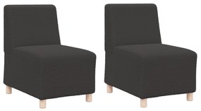 vidaXL Καθίσμα Σαλονιού 2 pcs Σκούρο γκρι 55 x 74 x 82 εκ. Βελούδο