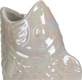 Βάζο ArteLibre Ψάρι Ιβουάρ Κεραμικό 11.5x7x21.5cm