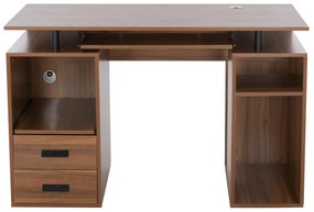 ΓΡΑΦΕΙΟ ΜΕΛΑΜΙΝΗΣ STATUS  WALNUT 120Χ55Χ76 εκ.