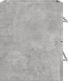 vidaXL Ντουλάπι Νιπτήρα Γκρι Σκυροδέμ. 60 x 38,5 x 48 εκ. Επεξ. Ξύλο