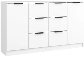 vidaXL Ντουλάπια 2 τεμ. άσπρο 60x30x70 εκ. Επεξεργασμένο Ξύλο