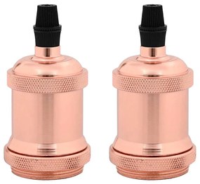 vidaXL Λαμπτήρες 2 τεμάχια Rose Gold E27