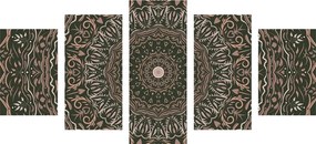 Εικόνα 5 μερών Mandala σε στυλ vintage - 200x100