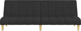 vidaXL Καναπές Κρεβάτι Διθέσιος Μαύρος Υφασμάτινος