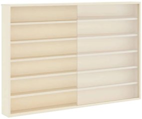 vidaXL Κάθετο Εκθετήριο Τοίχου Μπεζ 80 x 8,5 x 54 εκ. Κόντρα πλακέ