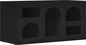 vidaXL Ντουλάπι TV Μαύρο 80 x 35 x 40 εκ Επεξεργασμένο ξύλο