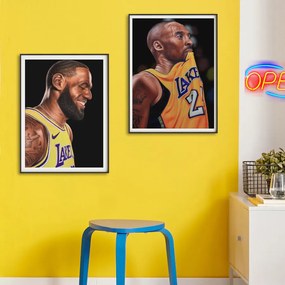 Σετ Ξύλινων Κάδρων Lebron &amp; Kobe KDS006 30cm x 40cn