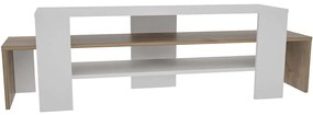Έπιπλο Τηλεόρασης Lenora 875ZNA4601 150x35x45cm White-Walnut