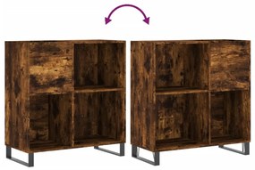 vidaXL Δισκοθήκη Καπνιστή Δρυς 84,5 x 38 x 89 εκ. από Επεξεργ. Ξύλο