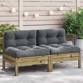 vidaXL Patio Sofa Vacuum pressure treated pinewood Natural Impregnated