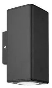 Απλίκα Τοίχου Τετράγωνη 2xGU10 9W IP65 Πλαστικό H18.6 Up&Down ΦOS_ME-21-0210-19-Ανθρακί 21-0210-19