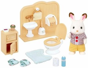 Εικόνες σε δράση Sylvanian Families Chocolate Rabbit and Toilet Set