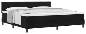 vidaXL Κρεβάτι box spring με στρώμα Μαύρο 200 x 200 cm ύφασμα