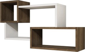 Wall Shelf Afro - White, Walnut White
Walnut