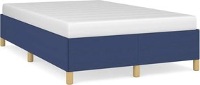 vidaXL Πλαίσιο κρεβατιού χωρίς στρώμα μπλε 120x200cm ύφασμα