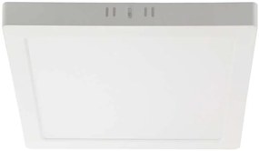 V-TAC Φωτιστικό Οροφής Εξωτερικό LED Mini Backlit 18W 1850lm 360° IP20 Τετράγωνο Ζεστό Λευκό Άσπρο Σώμα 10498
