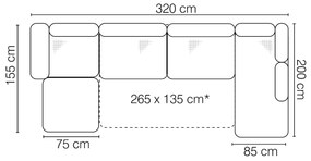 Γωνιακός καναπές Solus plus -Αριστερή-Mauro