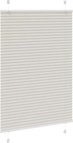 vidaXL Πλισέ περσίδα ανοιχτό γκρι 85x100 cm Πλάτος υφάσματος 84,4 cm