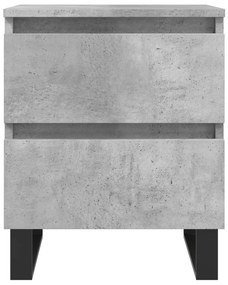 vidaXL Κομοδίνο Γκρι Σκυροδέματος 40 x 35 x 50 εκ. από Επεξεργ. Ξύλο
