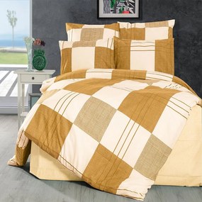 Σεντόνια Κίρκη 437 (Σετ 3τμχ) Golden Beige DimCol Μονό 160x240cm Βαμβάκι-Πολυέστερ
