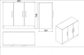 Office Furniture Set Vo17-Ob Oak
Black