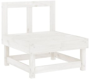 vidaXL Σαλόνι Κήπου Σετ 3 Τεμαχίων Λευκό από Μασίφ Ξύλο Πεύκου