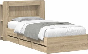 vidaXL Καλάθι με αποθήκη και κεφαλάρι Sonoma Δρυς 80 x 200 cm