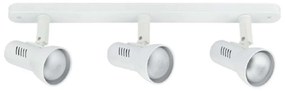 Φωτιστικό Οροφής - Σποτ Carrera SPOT-CARRERA-3 Ρυθμιζόμενο 3xE27 40W 46x12cm White Intec Metal