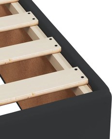 vidaXL Σκελετός Κρεβατιού Χωρίς Στρώμα Μαύρο 120x190 εκ.Συνθ. Δέρμα
