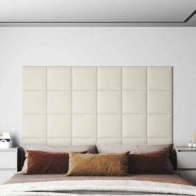 vidaXL Κεφαλάρι Τοίχου 12 pcs Κρεμ Βελούδο