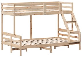 vidaXL Κουκέτα 90x200/120x200 εκ. από Μασίφ Ξύλο Πεύκου