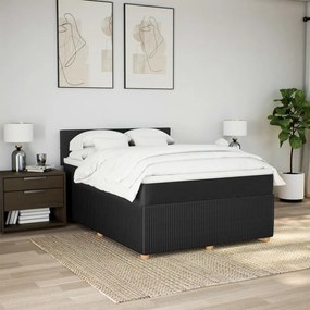 ΚΡΕΒΑΤΙ BOXSPRING ΜΕ ΣΤΡΩΜΑ ΜΑΥΡΟ 160X200 ΕΚ. ΥΦΑΣΜΑΤΙΝΟ 3289809