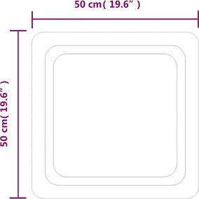 vidaXL Καθρέφτης Μπάνιου με LED 50x50 εκ.