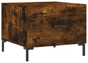 vidaXL Τραπεζάκια Σαλονιού 2 τεμ Καπνιστή Oak 50x50x40 εκ Επεξ. Ξύλο