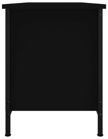 vidaXL Έπιπλο Τηλεόρασης με Πόρτες Μαύρο 102x35x45 εκ. Επεξεργ. Ξύλο